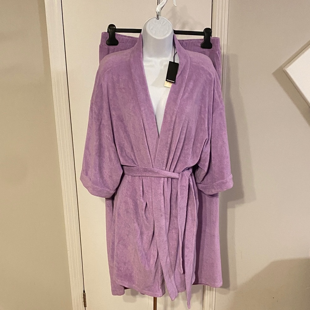 Monrow Robe & Lounge Pants Set